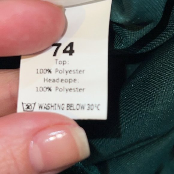 NEW Velvet Green SHEIN Baby Dress 80884 Christmas Dress! 6-9M NWT - Picture 8 of 8